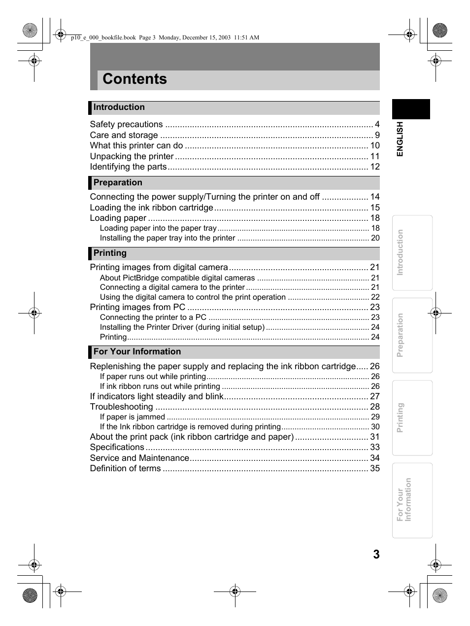 Olympus P-10 User Manual | Page 3 / 148