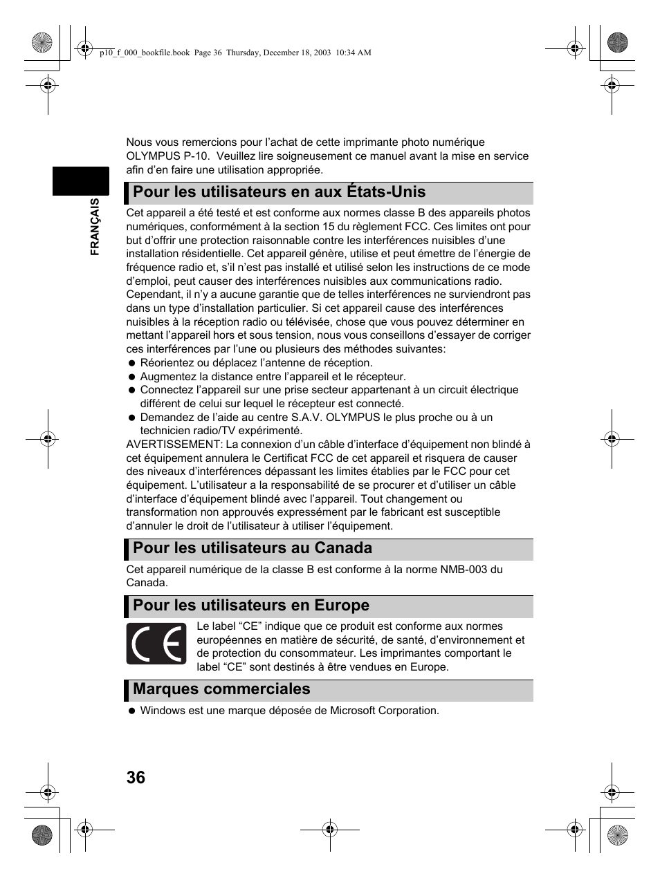 Olympus P-10 User Manual | Page 36 / 148