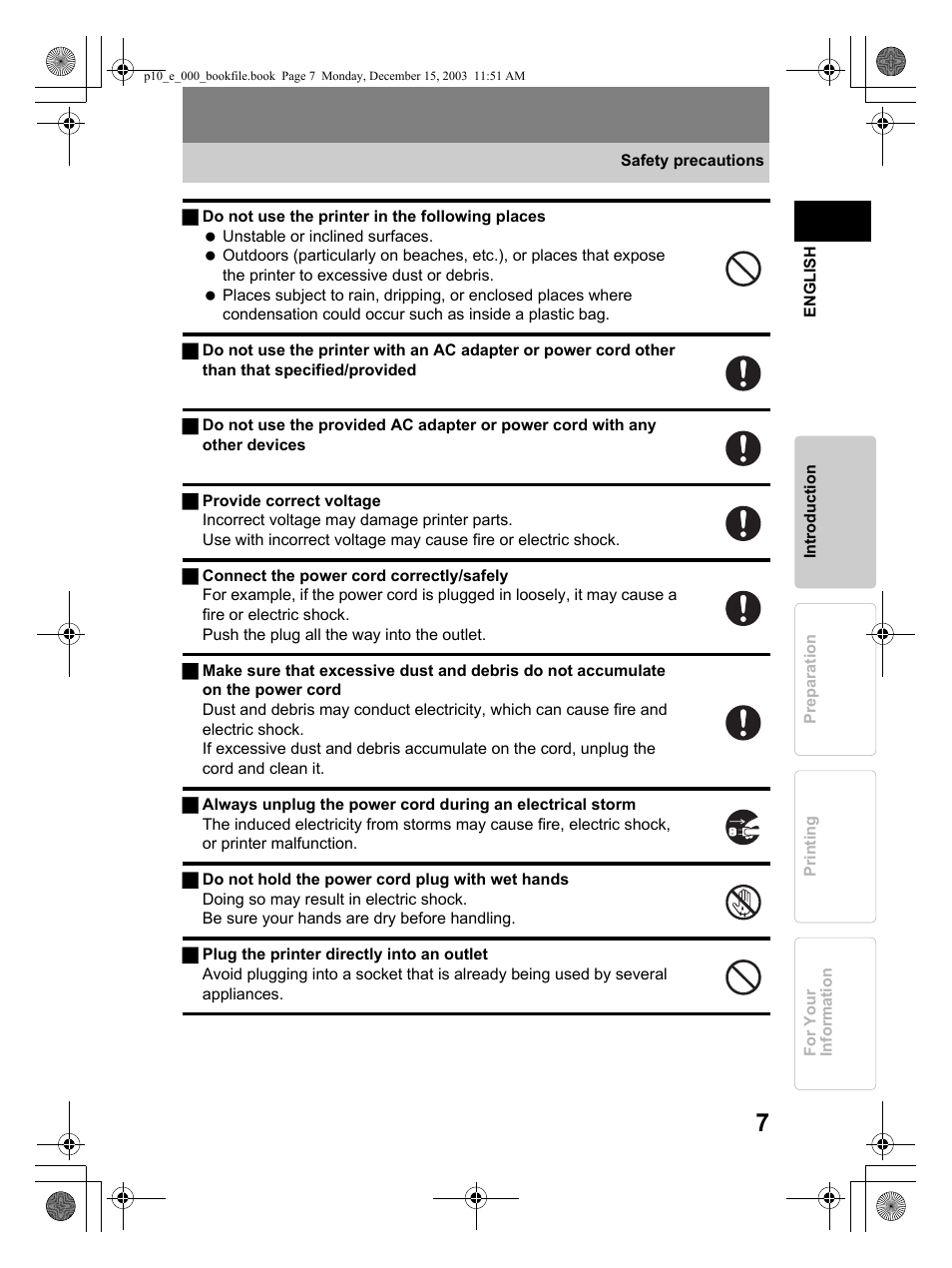 Olympus P-10 User Manual | Page 7 / 148