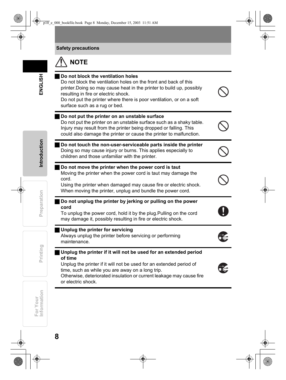 Olympus P-10 User Manual | Page 8 / 148