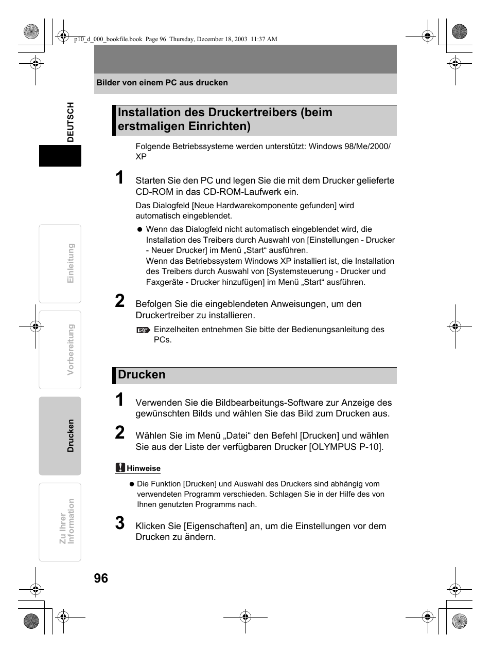 Olympus P-10 User Manual | Page 96 / 148