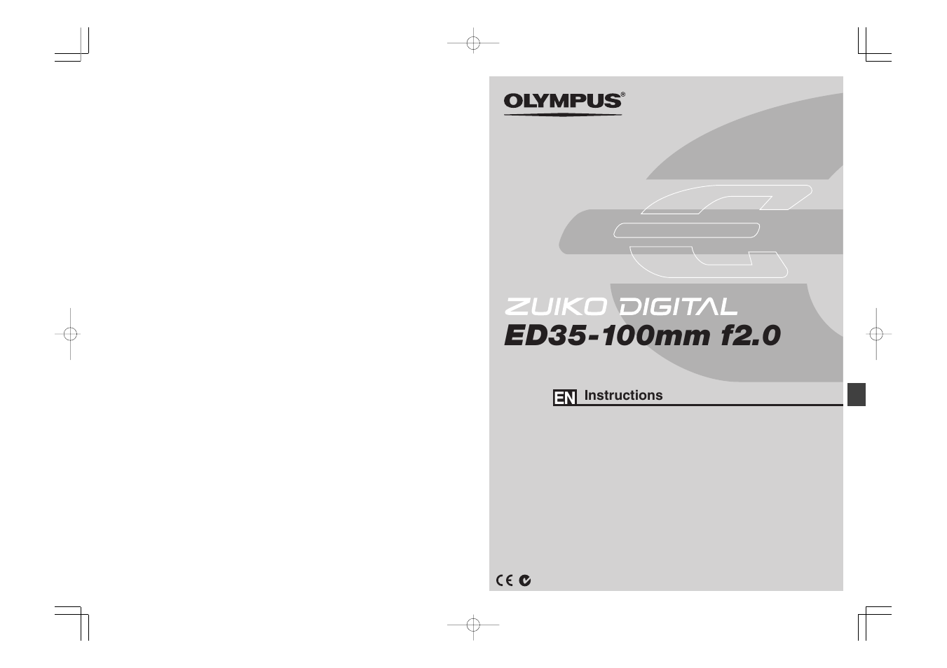 Olympus ED35-100mm f2.0 User Manual | 5 pages