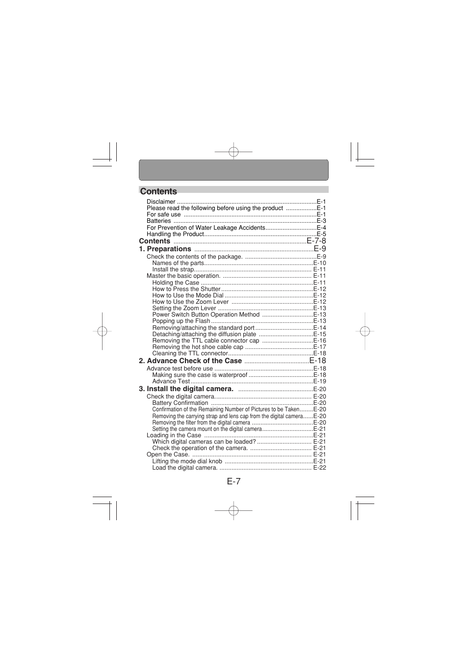 Olympus PT 023 User Manual | Page 8 / 42