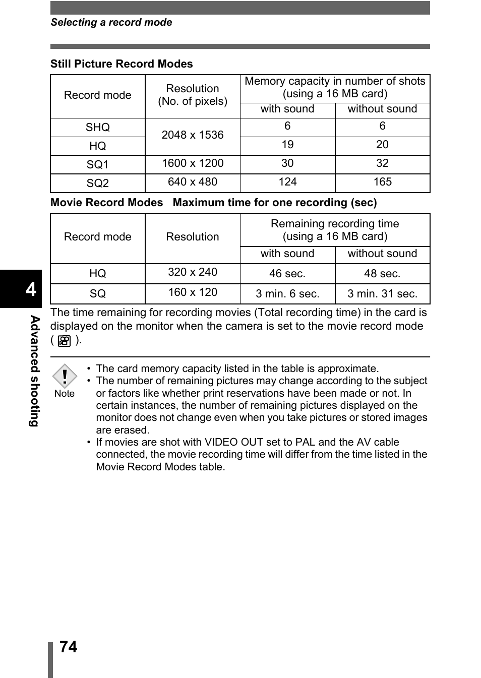 Es (p.74) | Olympus C-360Zoom User Manual | Page 75 / 197