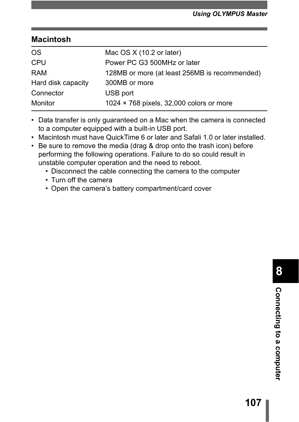 Olympus C-370 ZOOM User Manual | Page 107 / 144