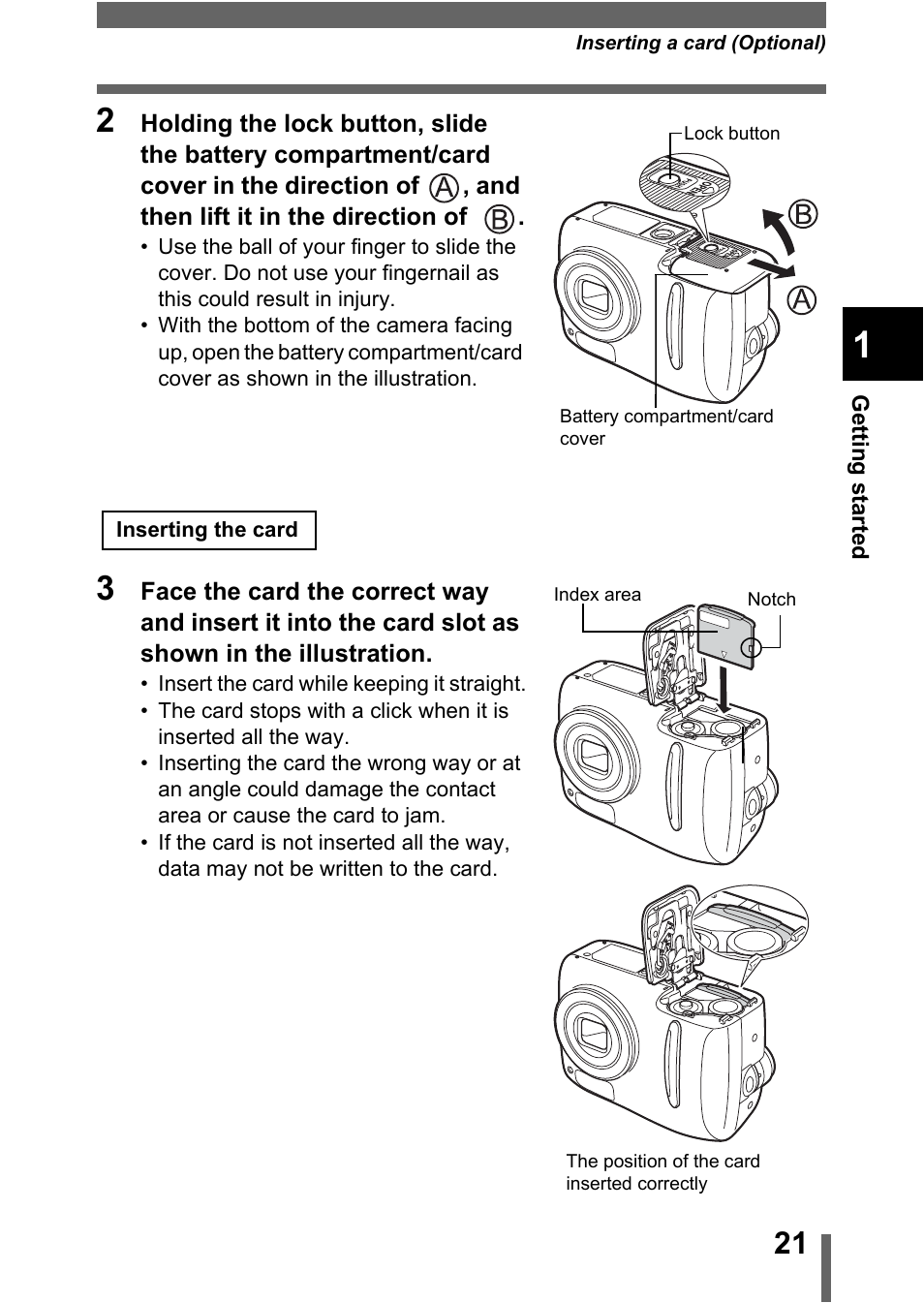 Olympus C-370 ZOOM User Manual | Page 21 / 144