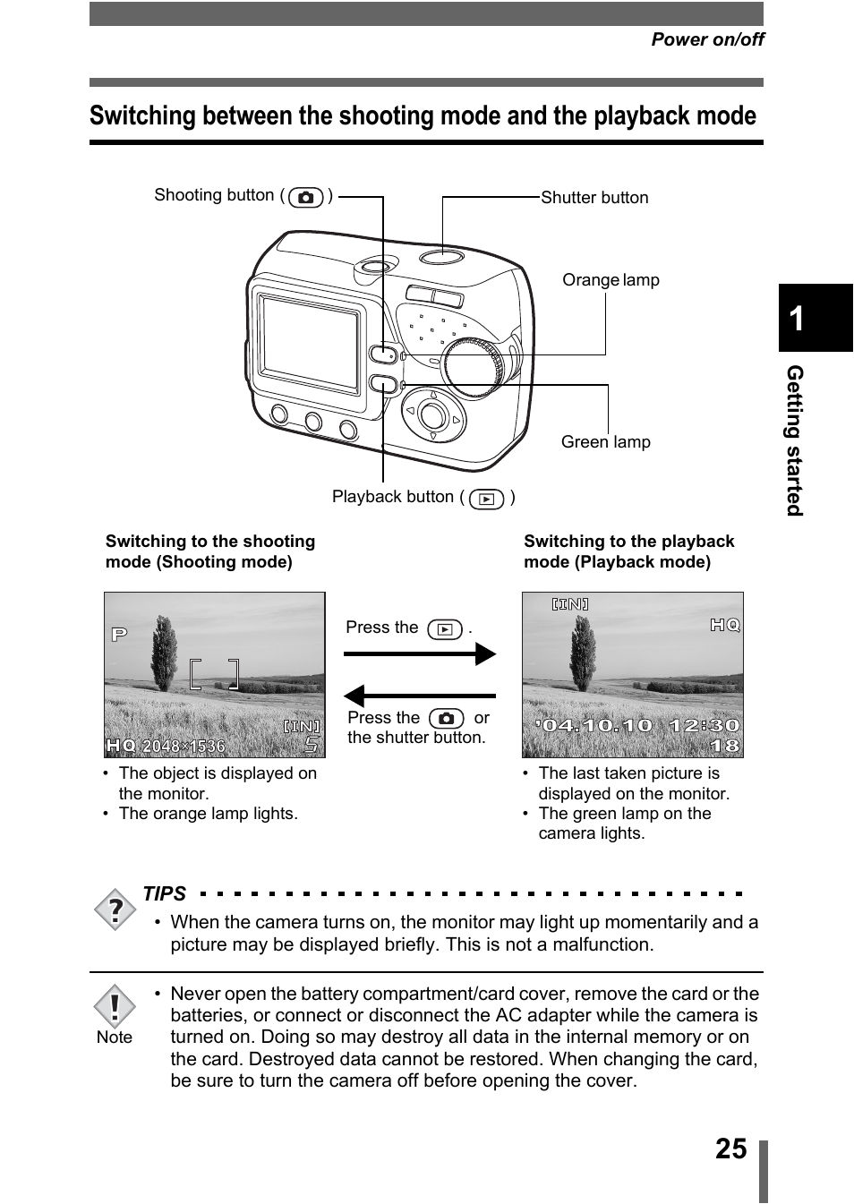 P.25 | Olympus C-370 ZOOM User Manual | Page 25 / 144