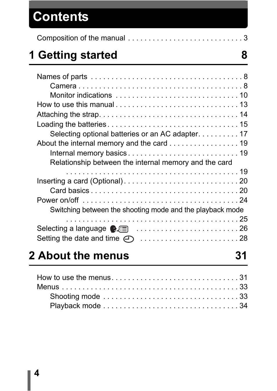 Olympus C-370 ZOOM User Manual | Page 4 / 144