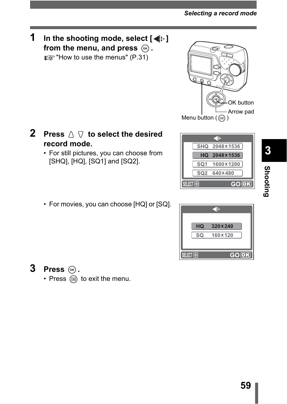 Olympus C-370 ZOOM User Manual | Page 59 / 144