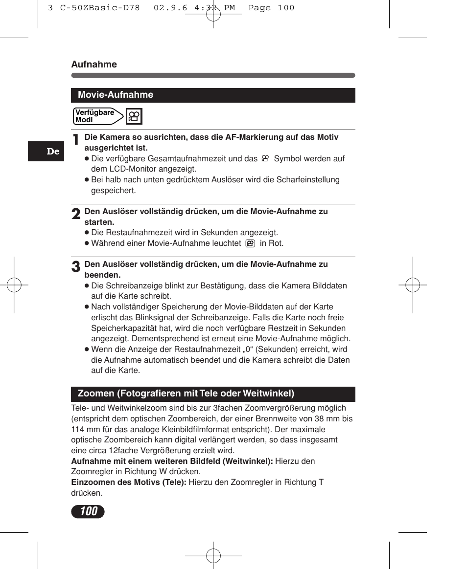 Olympus C-50 Zoom User Manual | Page 100 / 156