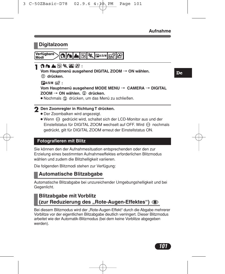 Olympus C-50 Zoom User Manual | Page 101 / 156