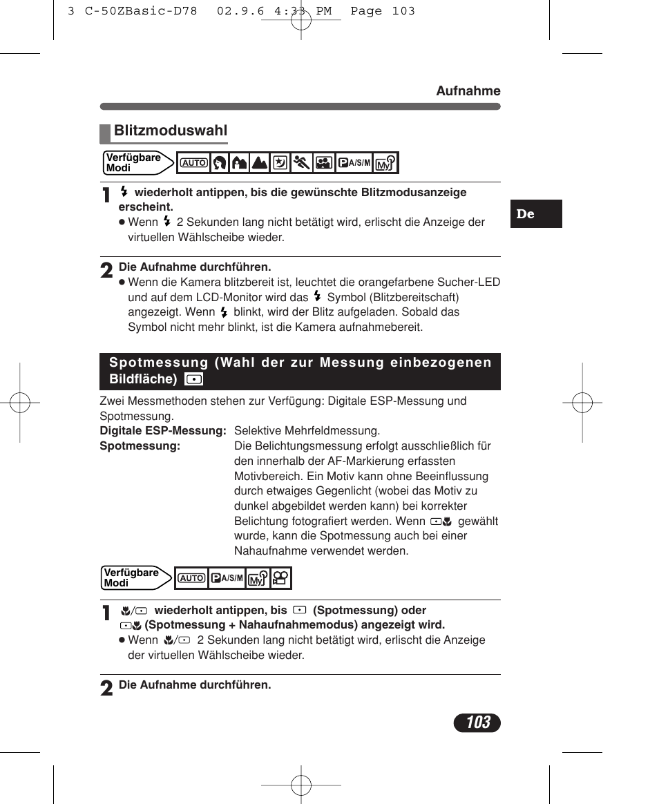 Olympus C-50 Zoom User Manual | Page 103 / 156