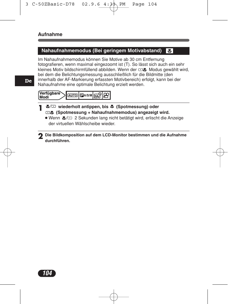 Olympus C-50 Zoom User Manual | Page 104 / 156