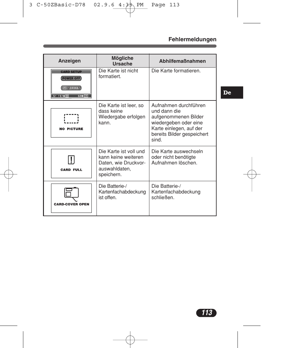 Olympus C-50 Zoom User Manual | Page 113 / 156