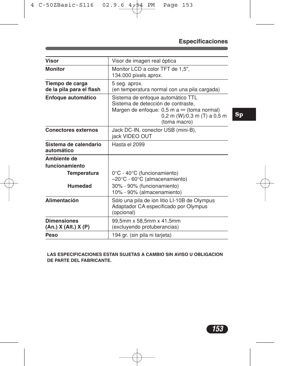 Olympus C-50 Zoom User Manual | Page 153 / 156