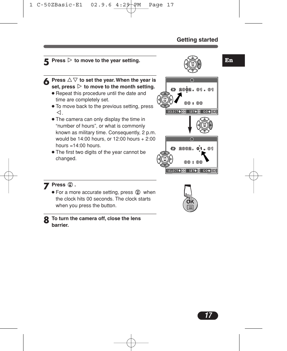 Olympus C-50 Zoom User Manual | Page 17 / 156