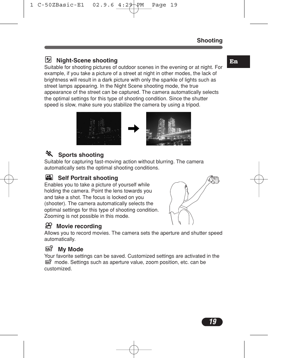 Olympus C-50 Zoom User Manual | Page 19 / 156