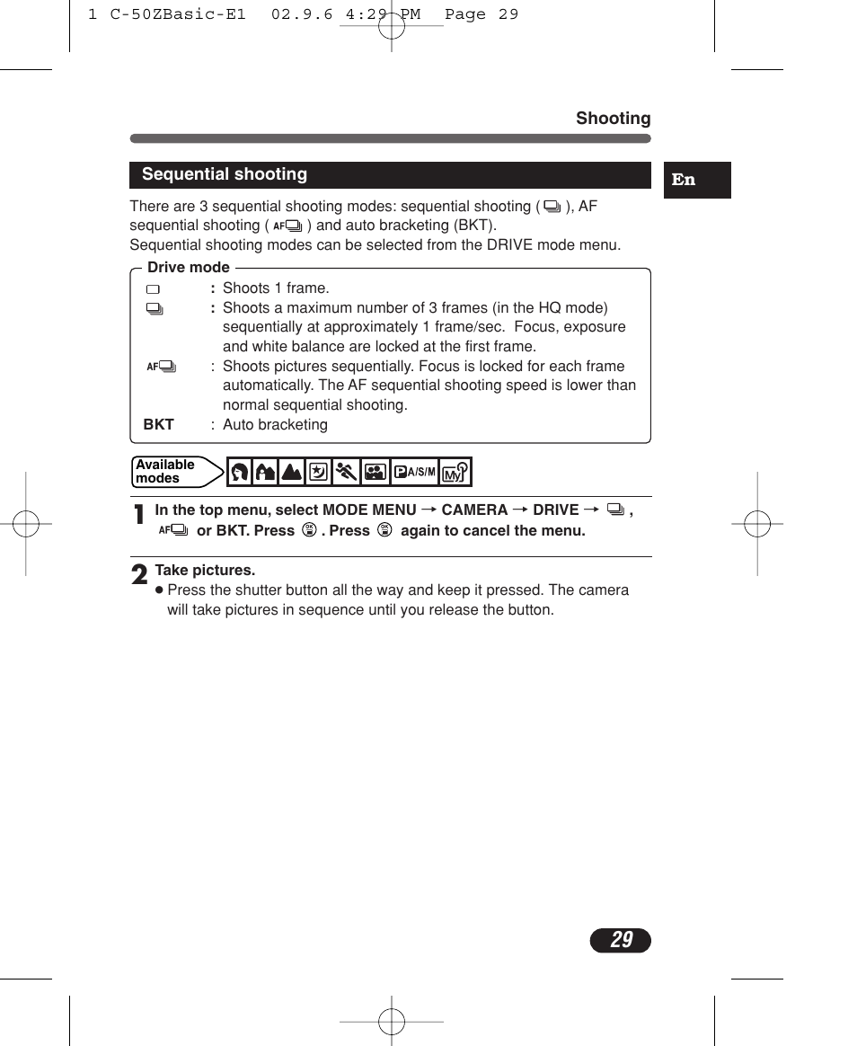 Olympus C-50 Zoom User Manual | Page 29 / 156
