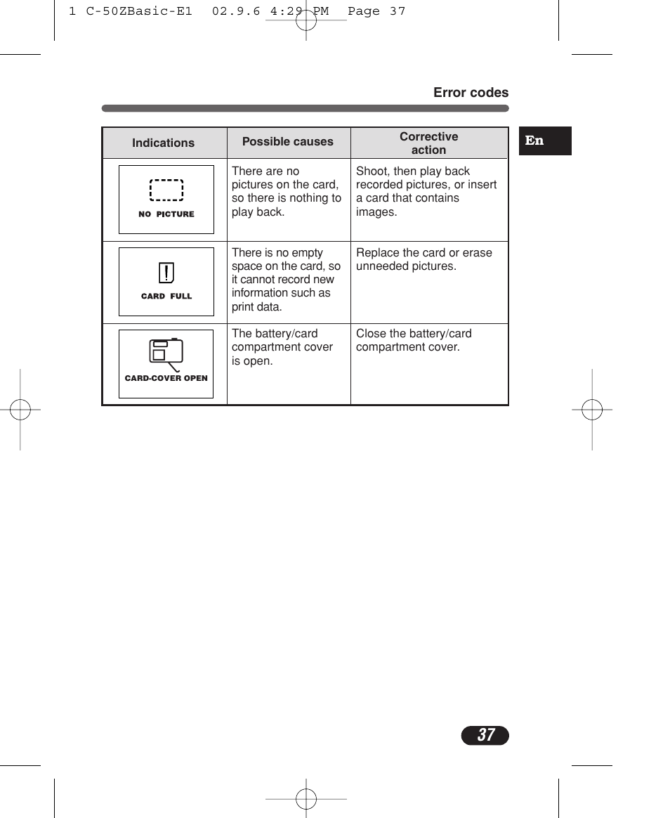Olympus C-50 Zoom User Manual | Page 37 / 156