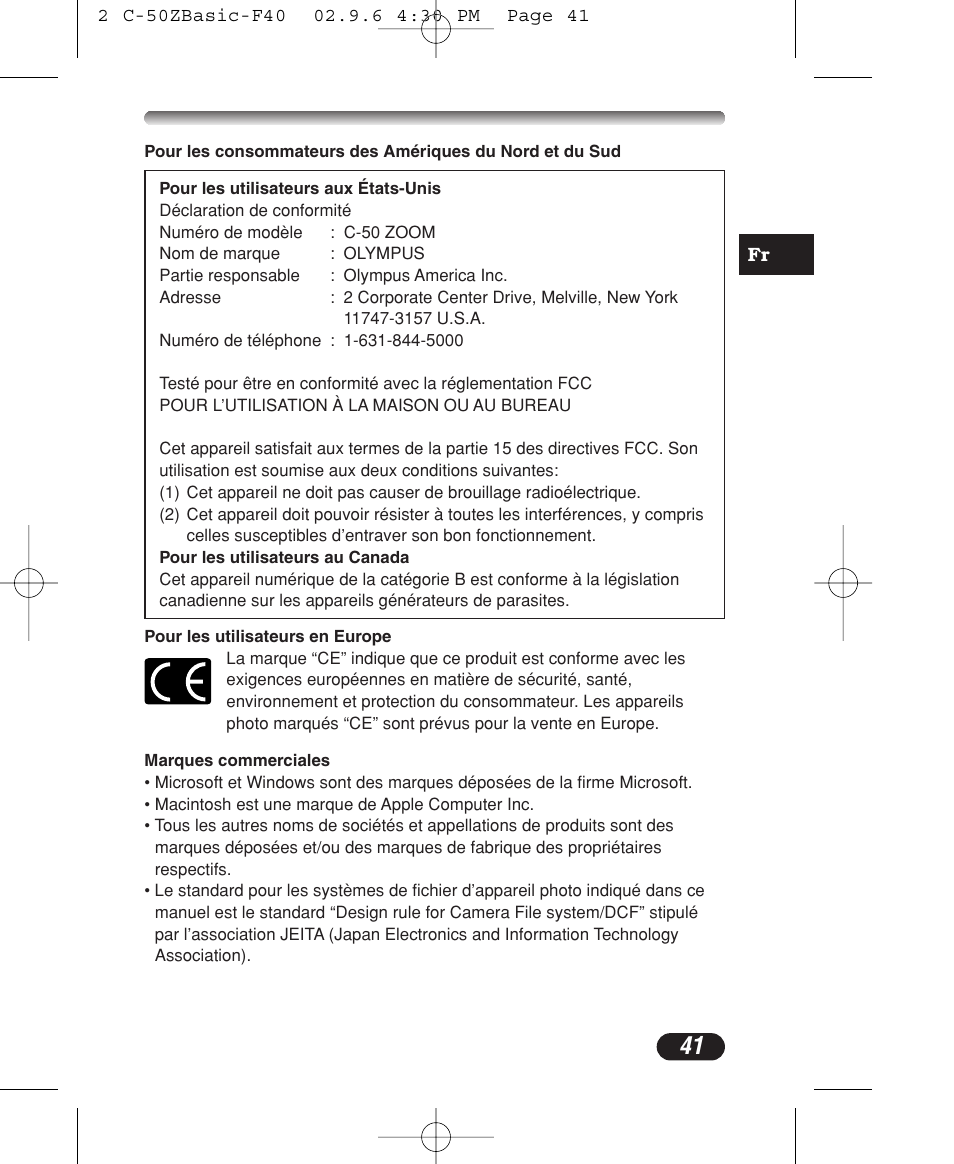 Olympus C-50 Zoom User Manual | Page 41 / 156