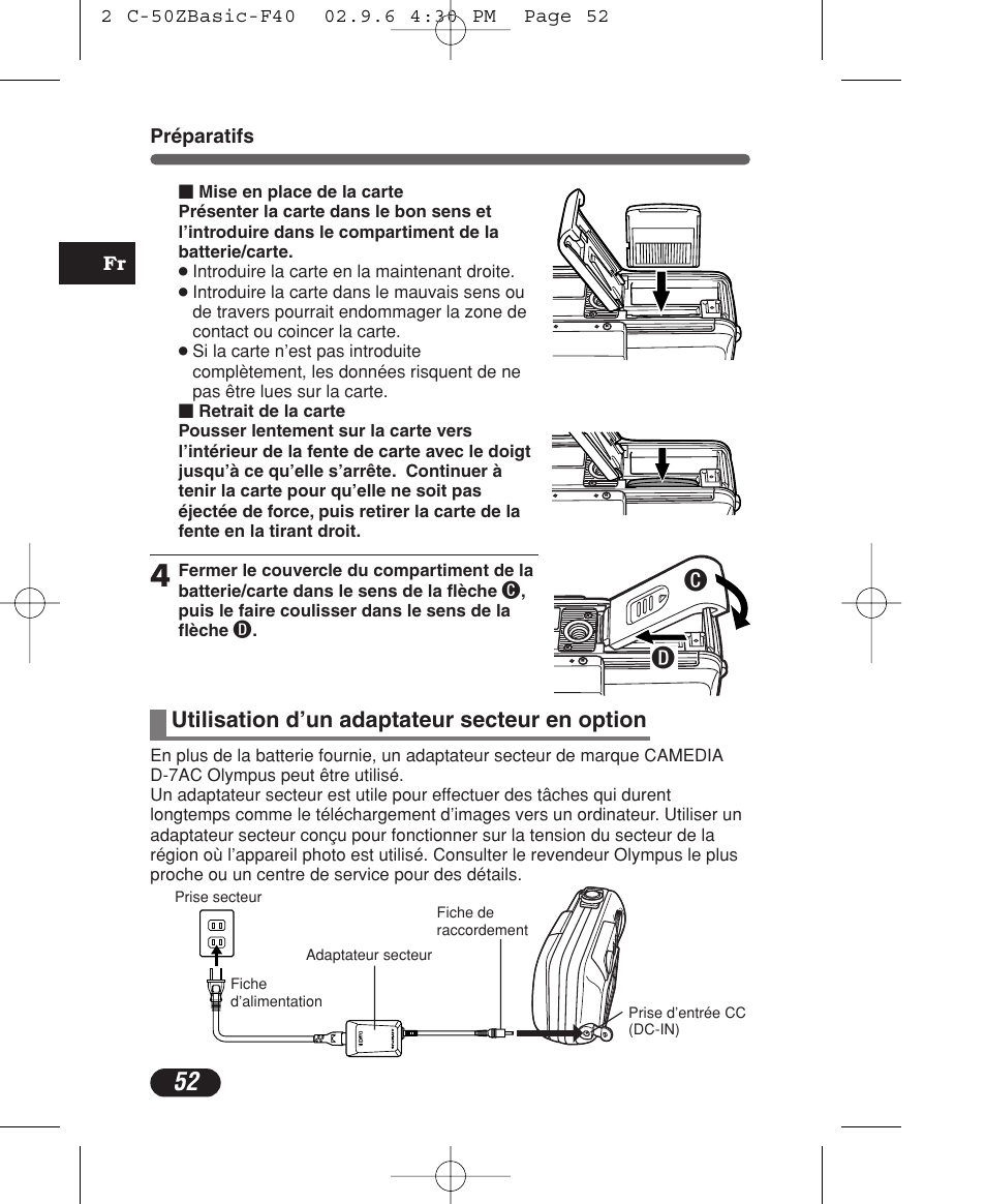 Olympus C-50 Zoom User Manual | Page 52 / 156