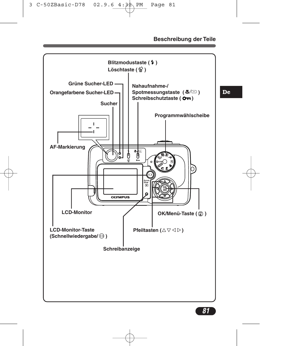 Olympus C-50 Zoom User Manual | Page 81 / 156