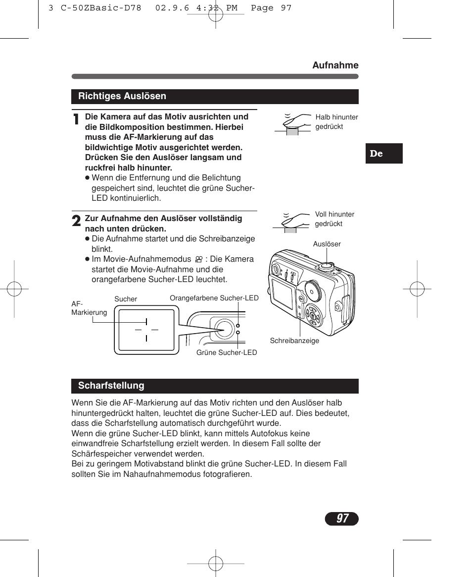 Olympus C-50 Zoom User Manual | Page 97 / 156