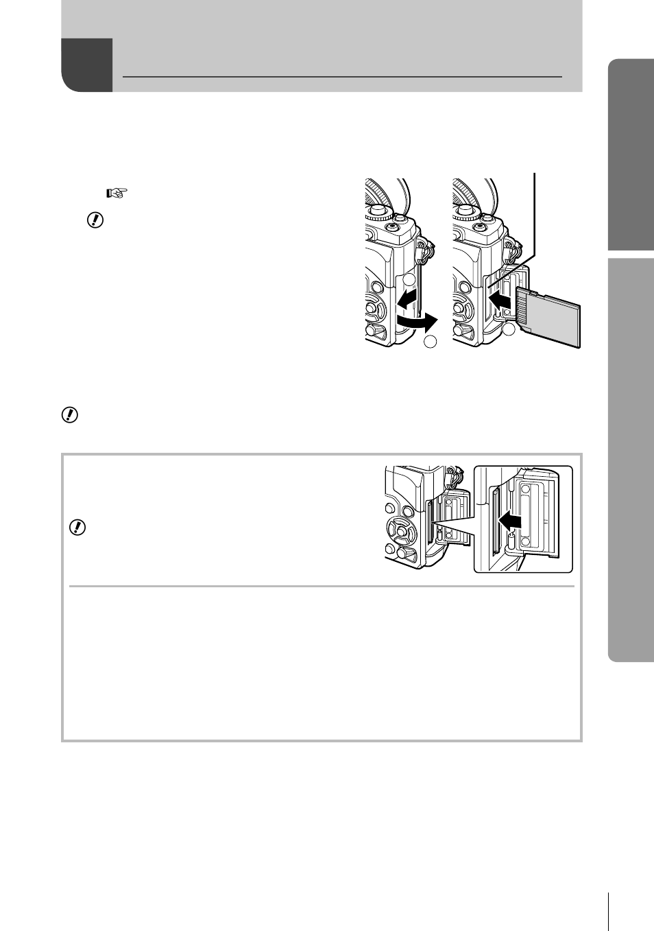 Inserting and removing cards, Basic guide, Preparations for shooting | Olympus E-M5 User Manual | Page 5 / 133