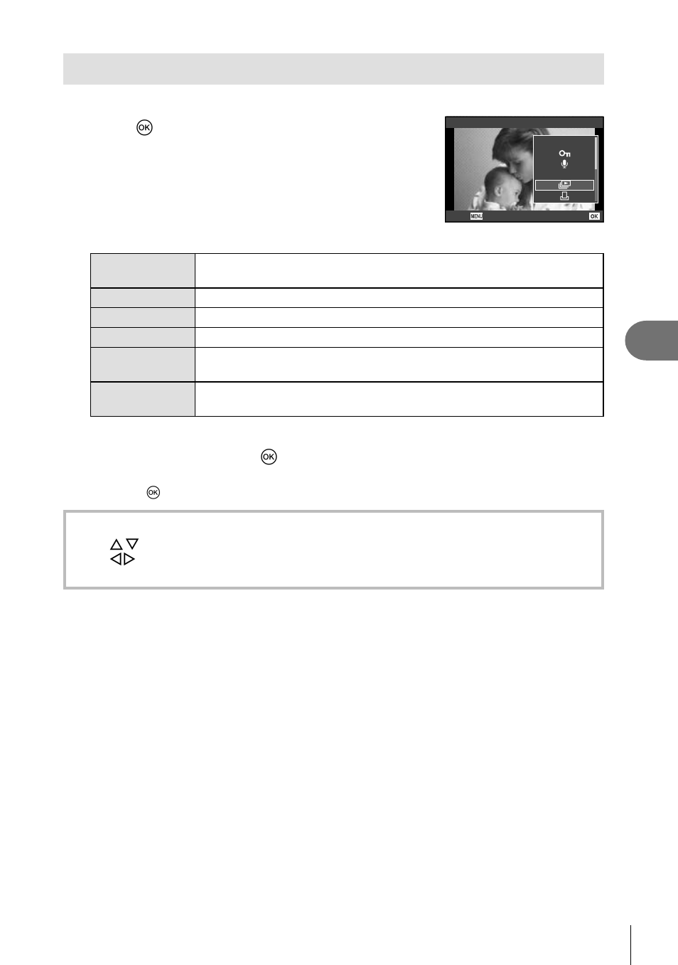 Slideshow, Playback options | Olympus E-M5 User Manual | Page 71 / 133