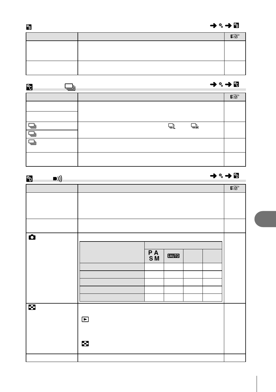 T release/ j, U disp/ 8 /pc, Customizing camera settings | Olympus E-M5 User Manual | Page 87 / 133