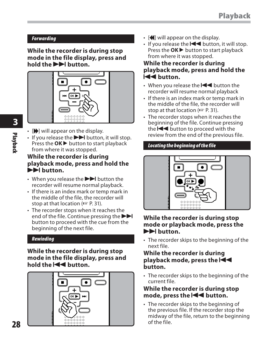 Playback | Olympus WS-500M User Manual | Page 28 / 72