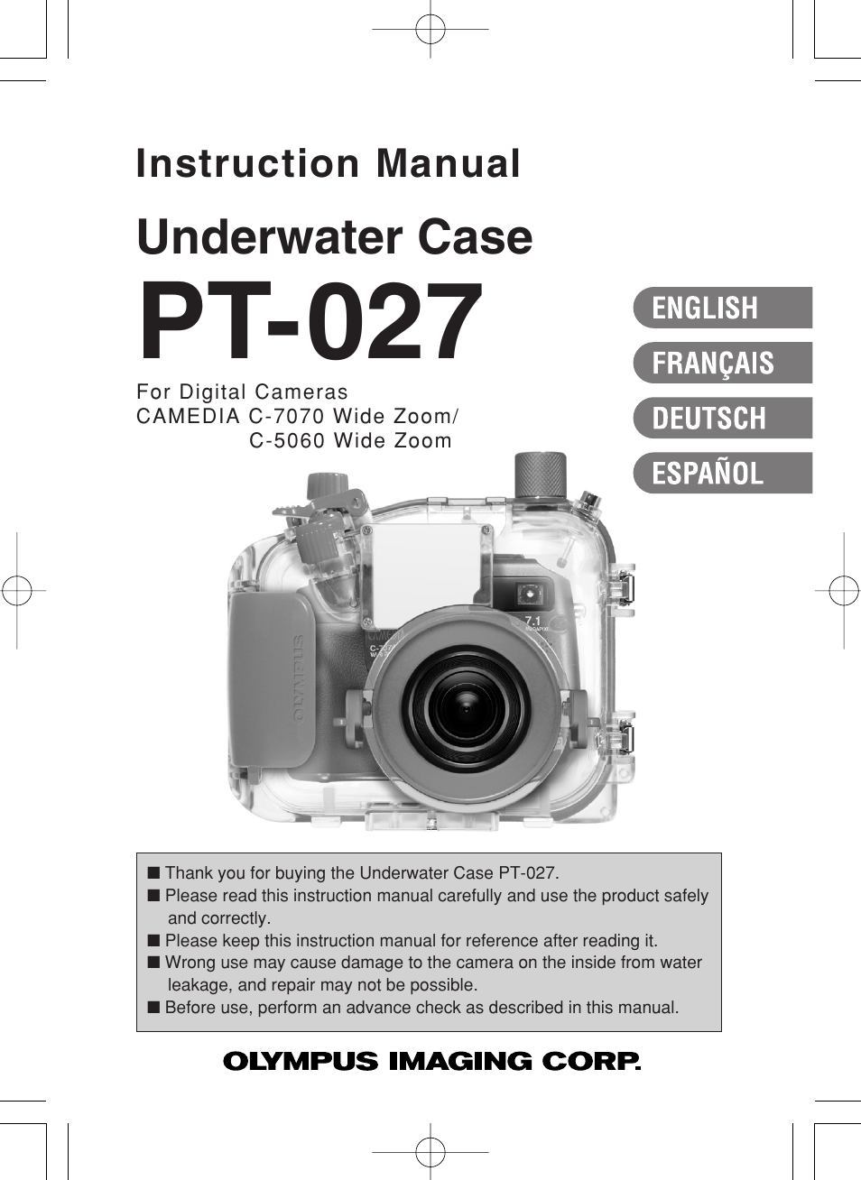 Olympus PT-027 User Manual | 180 pages