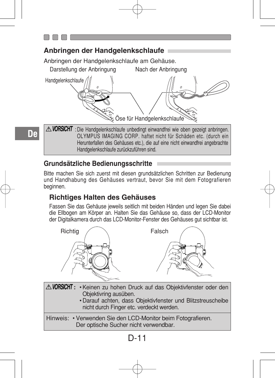 D-11 | Olympus PT-027 User Manual | Page 100 / 180