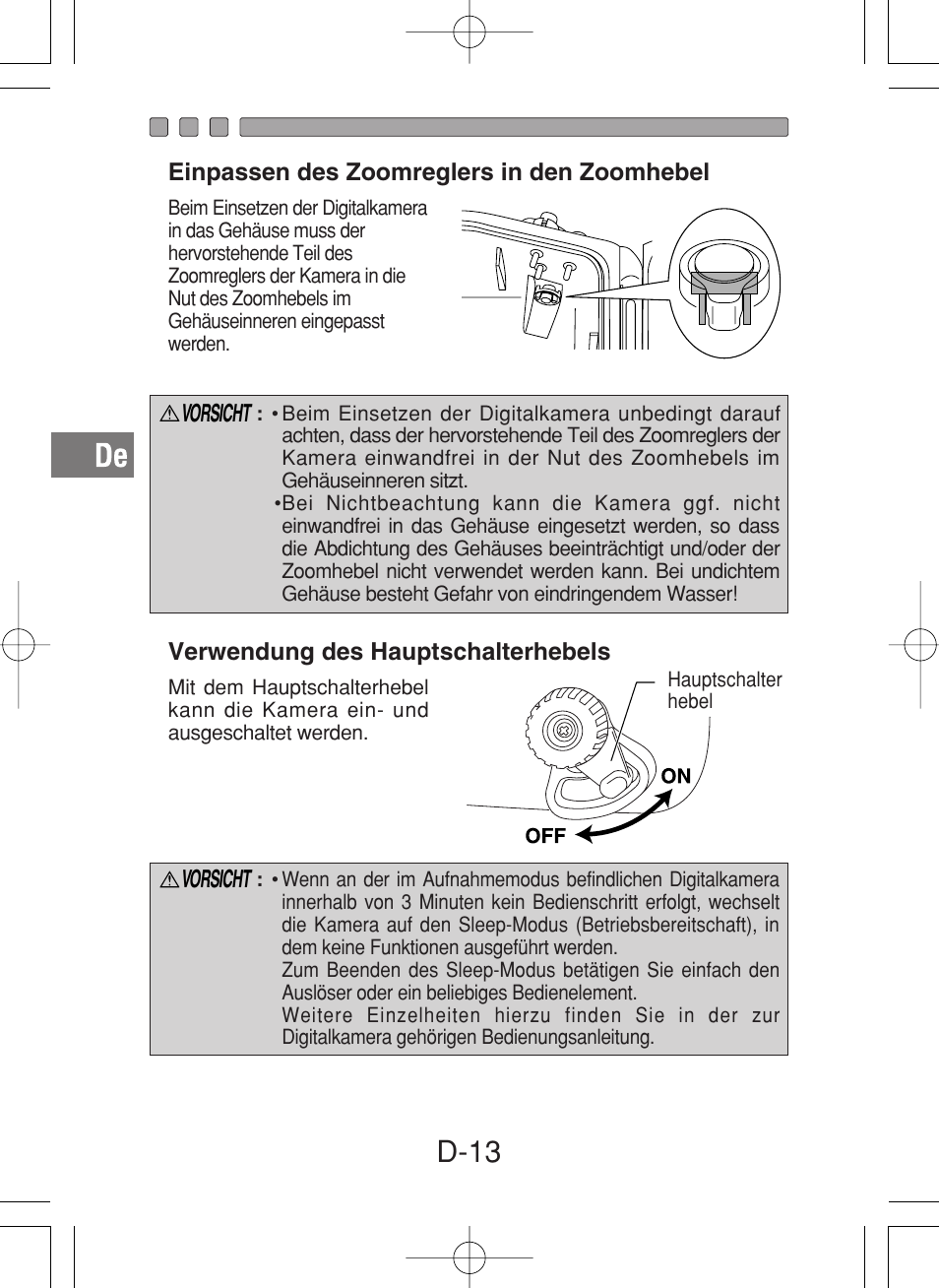 D-13 | Olympus PT-027 User Manual | Page 102 / 180