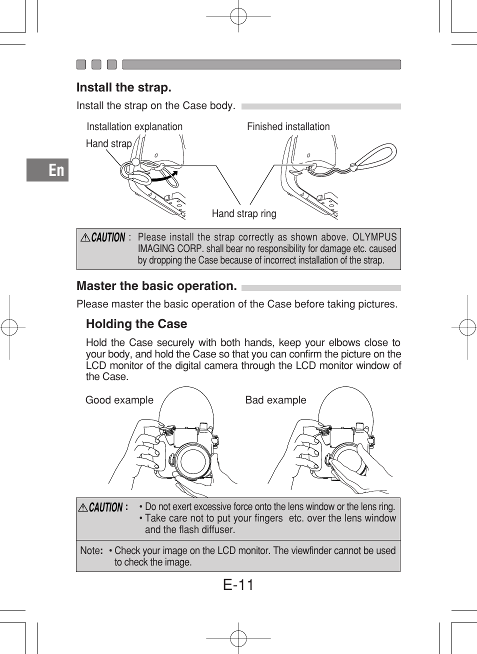 E-11 | Olympus PT-027 User Manual | Page 12 / 180