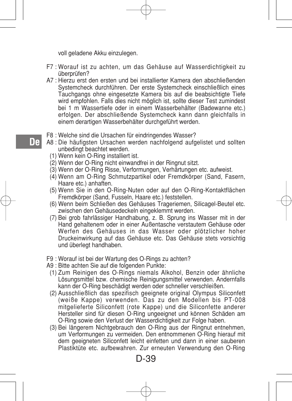 D-39 | Olympus PT-027 User Manual | Page 128 / 180