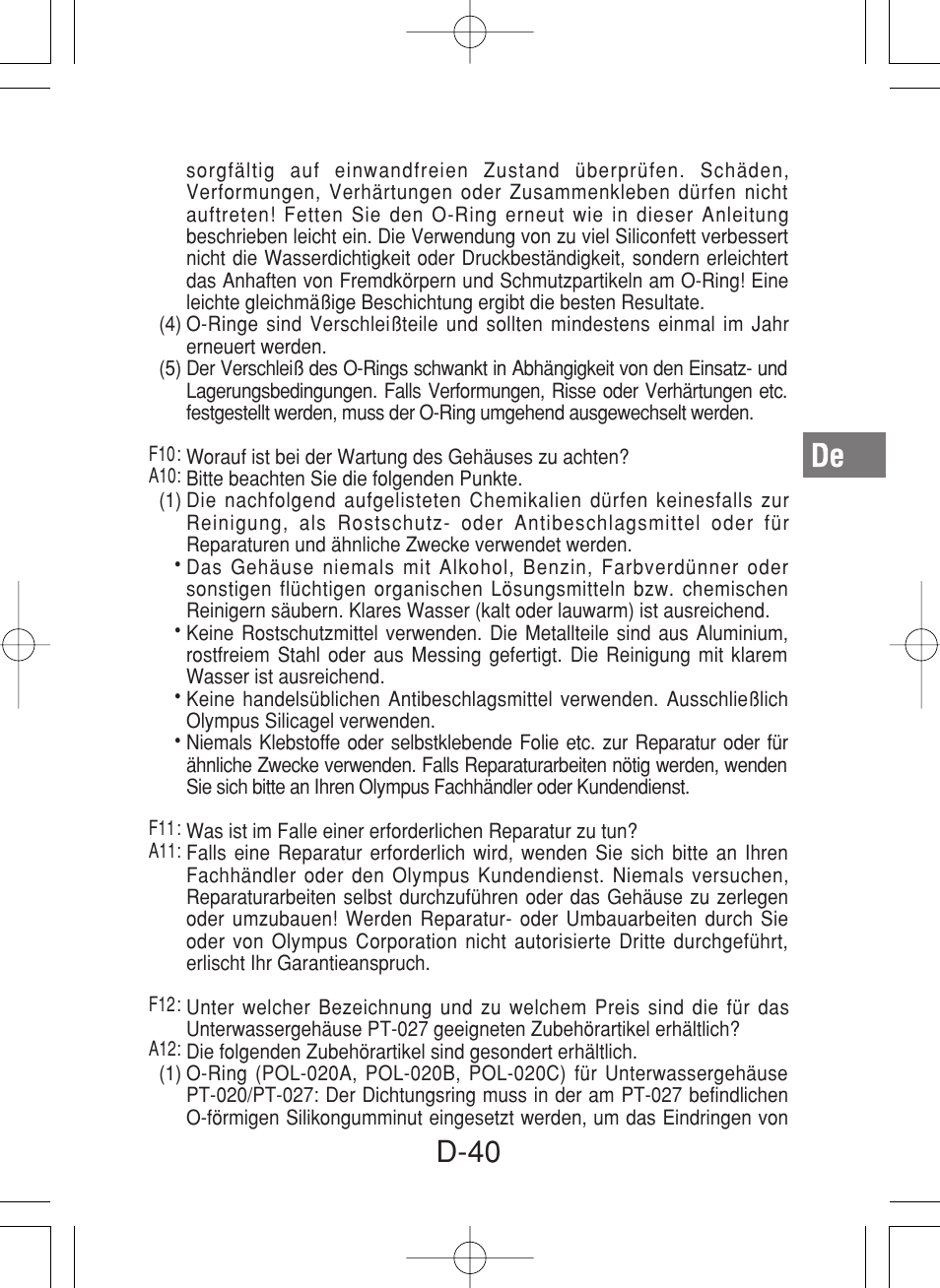 D-40 | Olympus PT-027 User Manual | Page 129 / 180