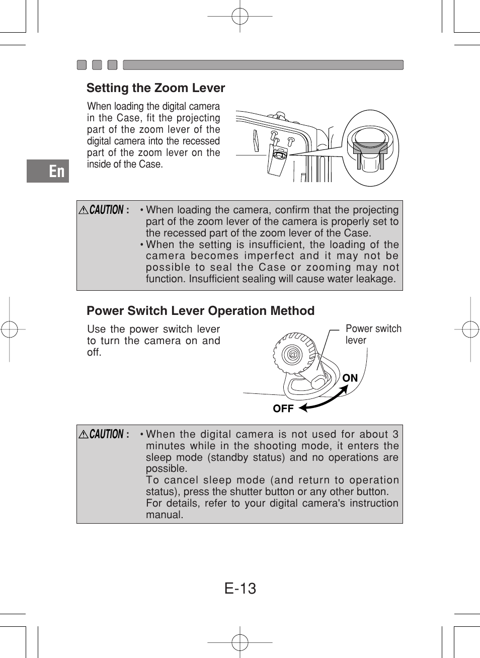 E-13 | Olympus PT-027 User Manual | Page 14 / 180