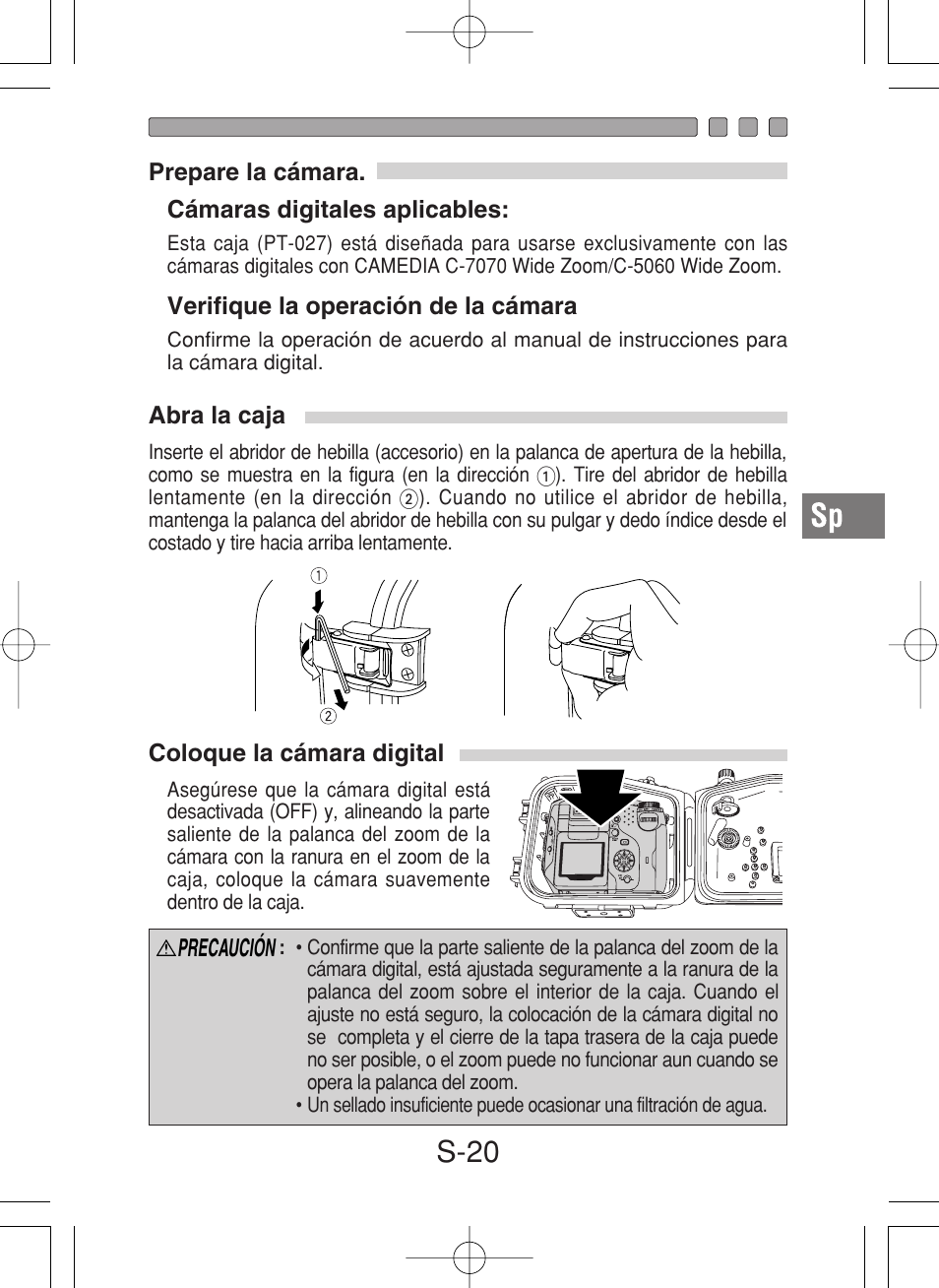 S-20 | Olympus PT-027 User Manual | Page 153 / 180