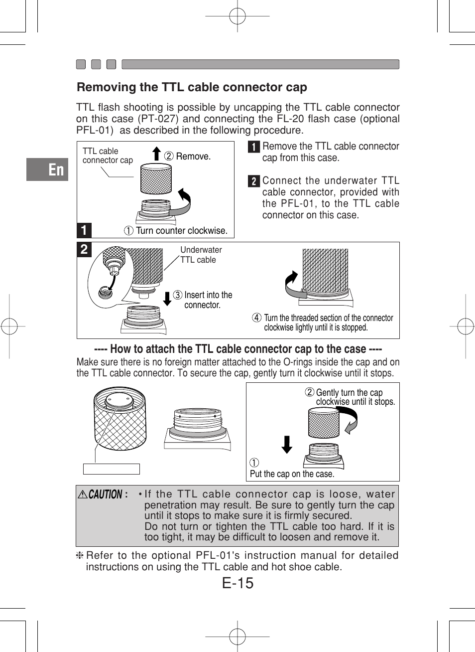 E-15 | Olympus PT-027 User Manual | Page 16 / 180