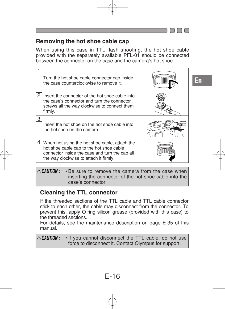 E-16 | Olympus PT-027 User Manual | Page 17 / 180