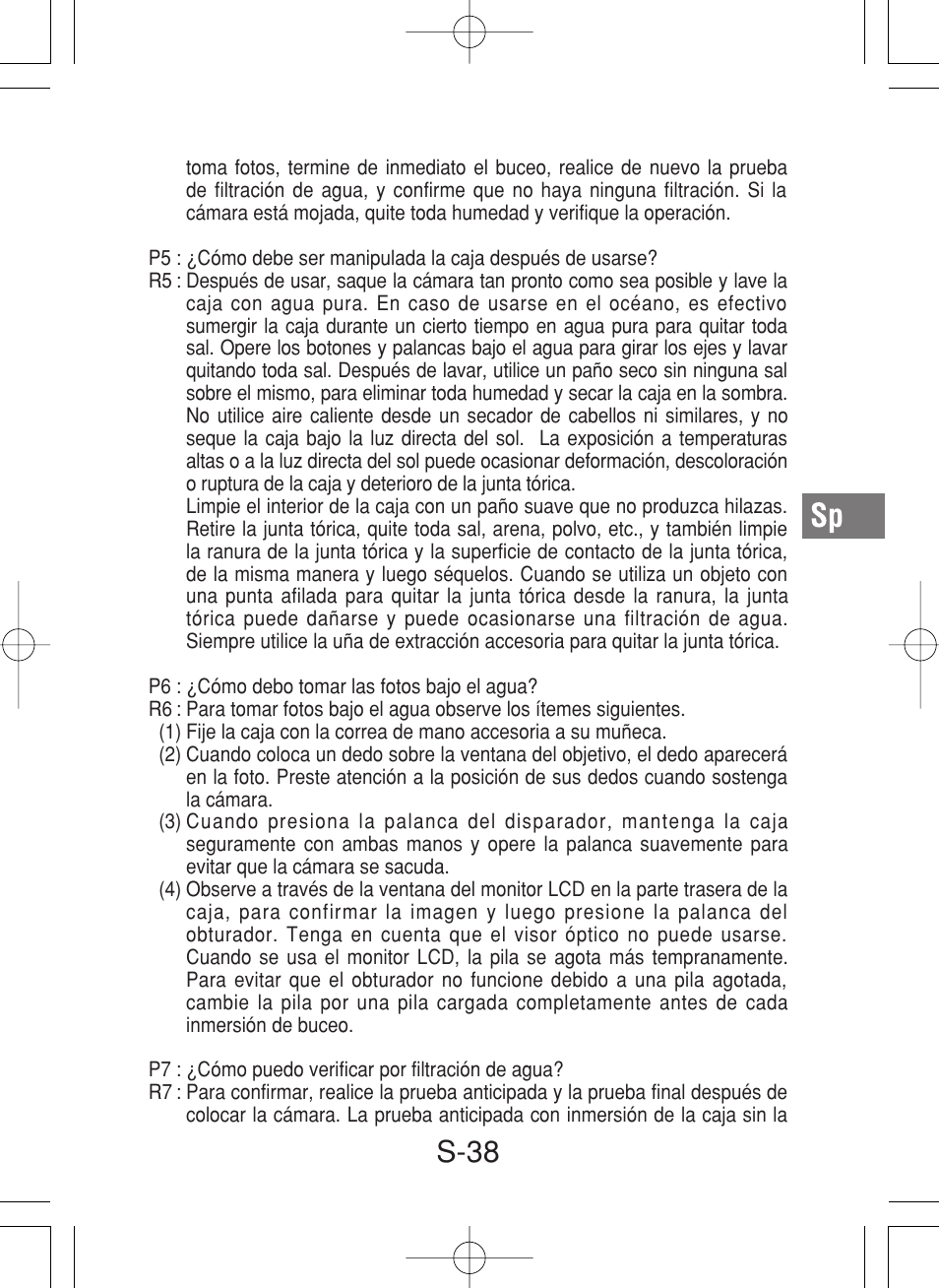 S-38 | Olympus PT-027 User Manual | Page 171 / 180