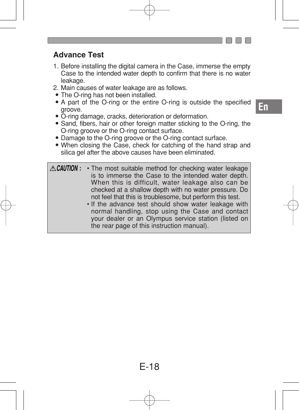 E-18 | Olympus PT-027 User Manual | Page 19 / 180