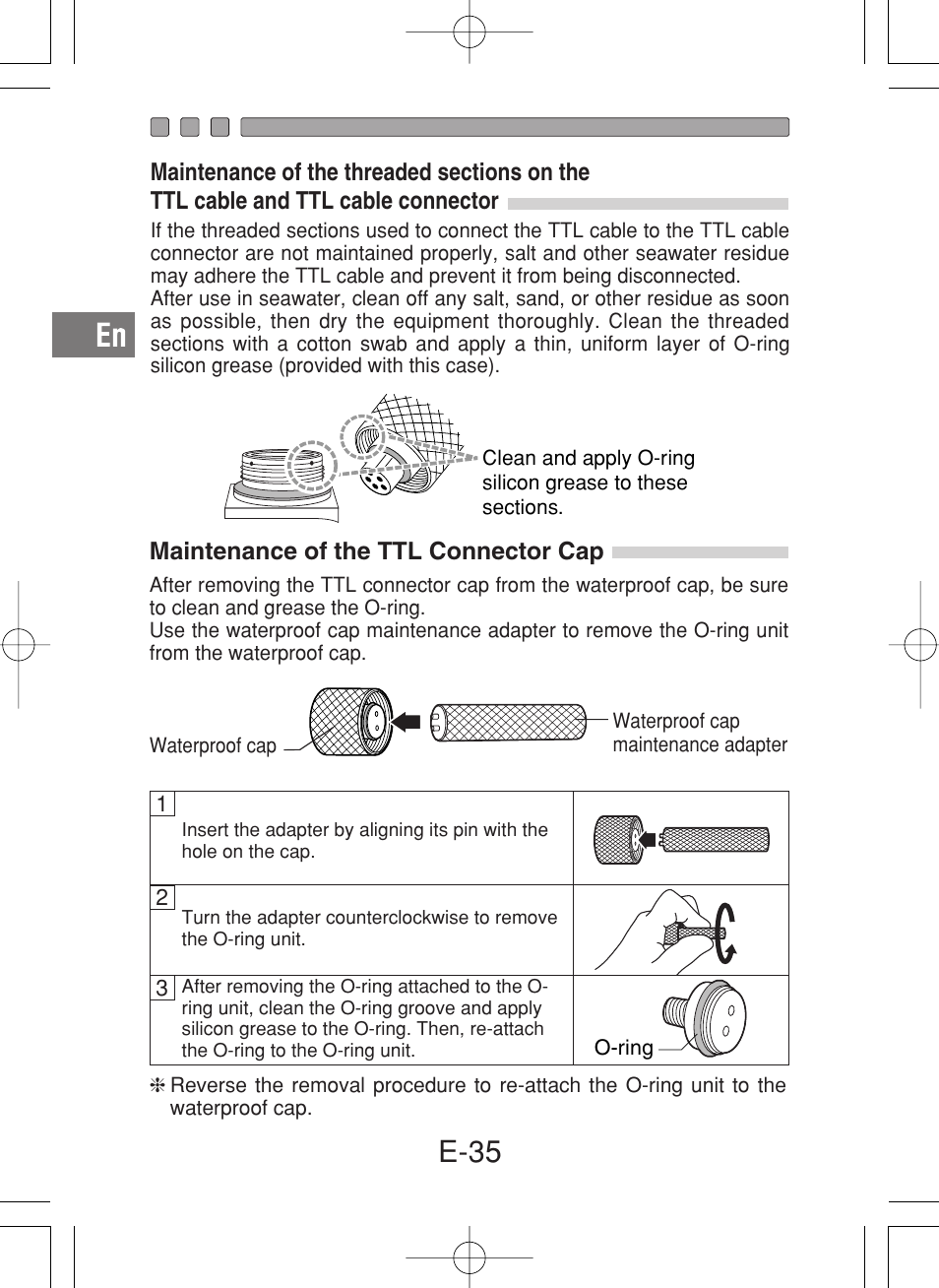 E-35 | Olympus PT-027 User Manual | Page 36 / 180