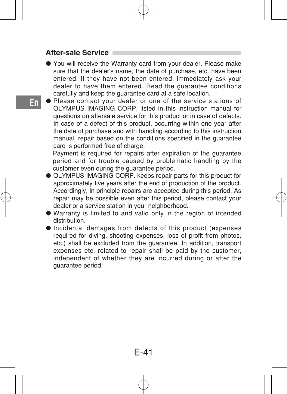 E-41 | Olympus PT-027 User Manual | Page 42 / 180