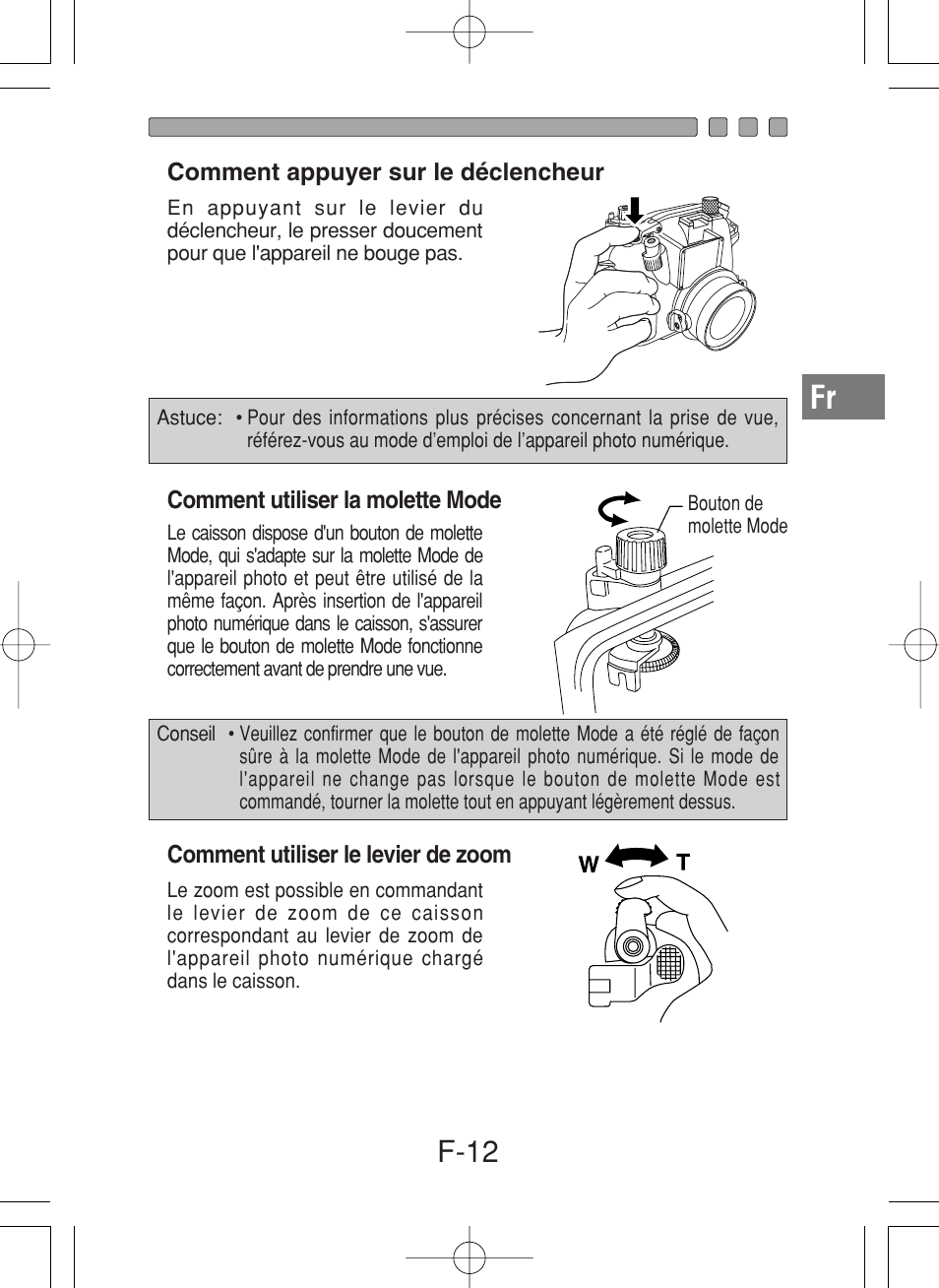 F-12 | Olympus PT-027 User Manual | Page 57 / 180