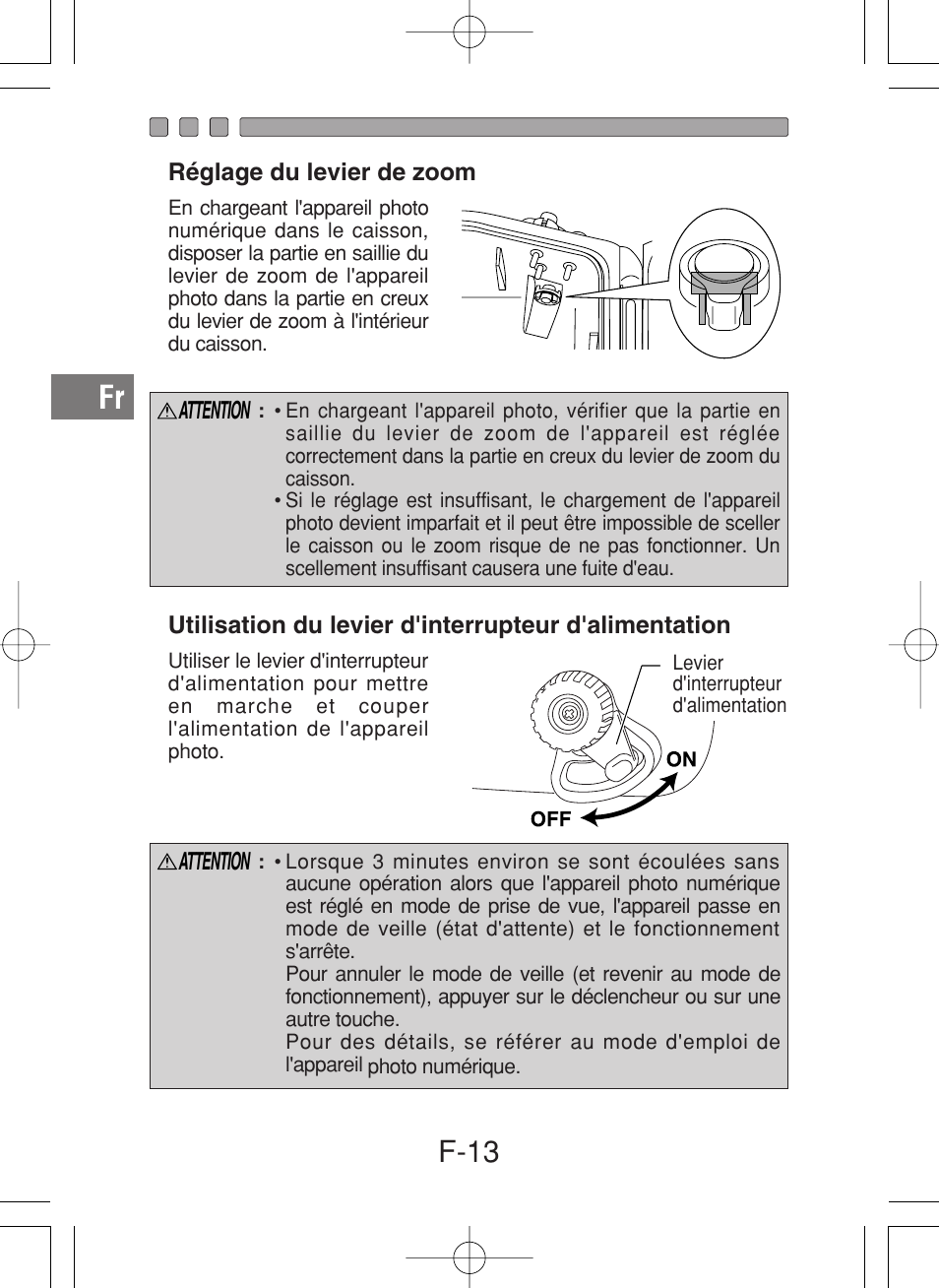 F-13 | Olympus PT-027 User Manual | Page 58 / 180