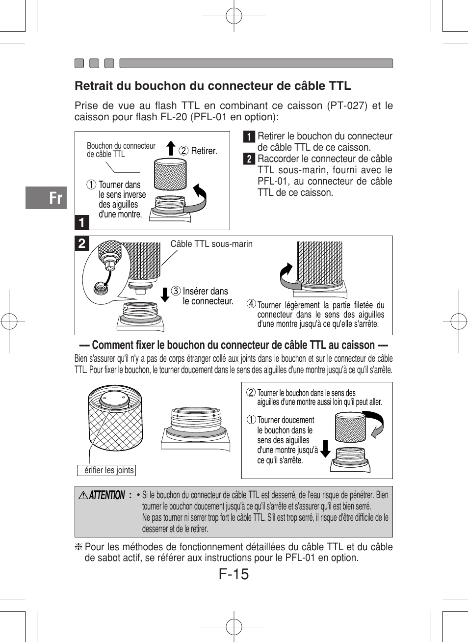 F-15 | Olympus PT-027 User Manual | Page 60 / 180