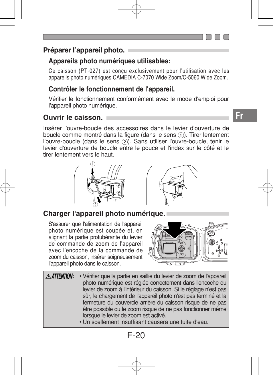 F-20 | Olympus PT-027 User Manual | Page 65 / 180