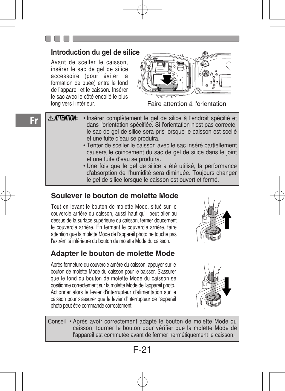 F-21 | Olympus PT-027 User Manual | Page 66 / 180